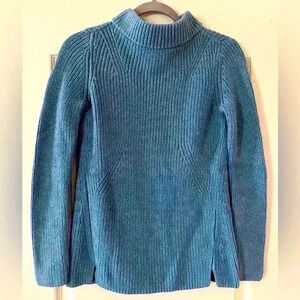 EUC Talbot’s Medium Blue Color, Ribbed, Turtleneck Sweater Women’s XS